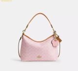  Túi Xách Coach Laurel Shoulder Bag In Signature Canvas With Charms Powder Pink CEL12 