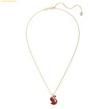  Dây Chuyền, Vòng Cổ Swarovski Swan pendant Swan, Medium, Red, 18k gold plated 5647871 