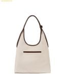  Túi Đeo Vai Stand Oil Ringo Bag Canvas Brown Trắng Kem Viền Nâu 