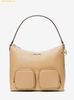  Túi Đeo Vai Michael Kors Merritt Large Pebbled Leather Cargo Shoulder Bag Camel 35S6G0WL3L 