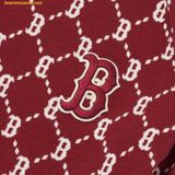  Đầm MLB Women's Diamond Monogram Slim Fit Dress 3FOPM0124-43WIS Đỏ 