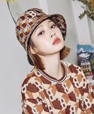  Mũ Bucket MLB Cube Monogram Bucket Hat B (D.Brown) 