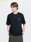  Áo Phông MLB Classic Monogram Big Lux Oversized Short Sleeve T-shirt New York Yankees 3ATSM0463-50BKS Black 