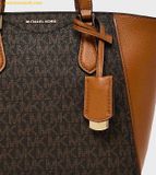  Túi Tote Michael Kors Taryn Small Signature Logo and Leather Convertible Crossbody Bag 32F4GTBC1B Brown 
