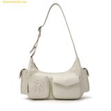  Túi Đeo Vai MLB Multi Pocket Cargo Bag New York Yankees Cream 3ABQBV25N-50CRS Trắng Kem 