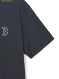  Áo Phông MLB Vintage Denim-like Monogram Big Lux Oversized Short Sleeve T-shirt Boston Red Sox D.Grey 3ATSM0663-43GRD 