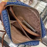  Túi Đeo Chéo Michael Kors Jet Set Large Zip Logo Crossbody Bag Blue Brown 