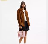  Túi Tote Coach Mollie Tote Bag 25 In Signature Canvas With Charms Powder Pink CER24 