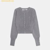  Áo Khoác Cardigan BADBLOOD Pure Classic Button-Up Round Cardigan - Gray w-cdg24-046 Xám 