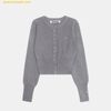  Áo Khoác Cardigan BADBLOOD Pure Classic Button-Up Round Cardigan - Gray w-cdg24-046 Xám 