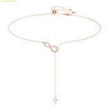  Dây Chuyền Swarovski Hyperbola Y necklace Infinity, White, 18k rose gold finish 5521346 