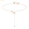  Dây Chuyền Swarovski Hyperbola Y necklace Infinity, White, 18k rose gold finish 5521346 
