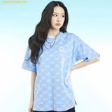  Áo Phông MLB Diamond Monogram New York Yankees Blue 3ATSM3023-50BLS 