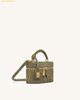  Túi Đeo Chéo JW PEI Cleo Woven Texture Box Shape Top Handle Bag - Olive Green 