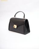  Túi Xách Michael Kors MK Whitney Medium Flap Satchel Đen Logo 