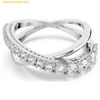  Nhẫn Swarovski Hyperbola ring Mixed cuts, White, Silver-tone finish 5714952 