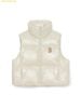  Áo Khoác Phao Ghile MLB Women's Basic Glossy Crop Padded Vest BOS (D.Cream) 3FDVB2046-43CRD Trắng 