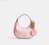 Túi Đeo Chéo Coach Emily Shoulder Bag In Signature Canvas With Charms Powder Pink CDW86 