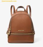  Balo Mini Michael Kors Rhea Extra-Small Pebbled Leather Backpack 35T5GRAB0L nâu 