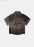 Áo Sơ Mi Bad Blood Cosmo Graphic Short Sleeve Shirt - Brown Check w-sht25-007 