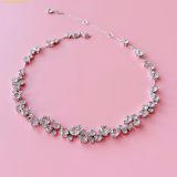  Bộ Dây Chuyền, Lắc , Bông Tai Swarovski Constella set Mixed cuts, White, Rhodium plated 5738285 