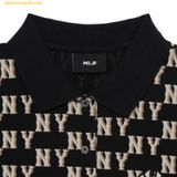  Áo Polo MLB Women's Classic Monogram Allover Pattern Carat NY (Black) 3FPQM0233-50BKS 
