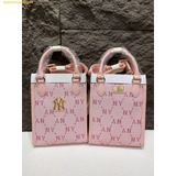  Túi Đeo Chéo Tote Mini MLB Dia Monogram Tote Bag Mini New York Yankees 7ACRMDB4N-50PKL Hồng 