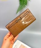  Ví Dài Michael Kors Carson Large Patent Crocodile Embossed Wallet Driftwood 35F5S2ZE3A 