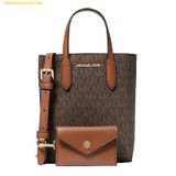  Túi Tote Michael Kors Vincent Small Signature Logo Convertible Tote Bag with 35F4G2VT1B Nâu Logo 