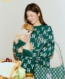  Áo Sweat Len MLB Classic Monogram Overfit Sweater Pullover NY (D.Green) 3AKPM0126-50GND 