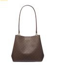  Túi Xách Michael Kors Pratt Medium Signature Logo Shoulder Bag Nâu Logo 