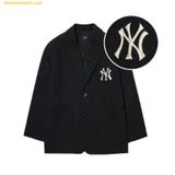  Áo Khoác Vest MLB Basic Medium Logo Blazer Light Jacket NY (Black) 