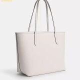  Túi Tote Coach Leather City Tote Shoulder Bag Chalk CR111 