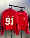  Áo Khoác Badblood Billy Track Zip-Up Sweater Đỏ w-knt24-013 