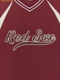  Áo Tay Dài MLB Varsity Sportive Curlsive Woven Man-to-Man Boston Red Sox 3AMTV1254-43WIS Đỏ 