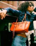  Túi Xách Michael Kors Hamilton Moderne Small Leather Satchel Mimosa 30F5GNXT0L 