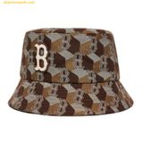  Mũ Bucket MLB Cube Monogram Bucket Hat B (D.Brown) 