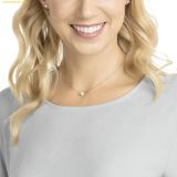  Bộ Trang Sức Dây Chuyền Và Bông Tai Swarovski Stilla Attract set Round cut, White, Rose gold-tone plated 5616233 