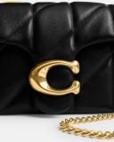  Túi Đeo Vai Coach Tabby Chain Crossbody Bag 19 With Quilting Black CBH23 