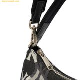  Túi Đeo Vai MLB Argyle Monogram Strap Hobo Bag New York Yankees - Đen xám 3ABQS072N-50BKS 