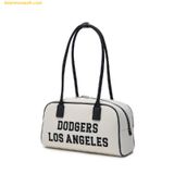  Túi Đeo Vai MLB Varsity Jacquard Square Shoulder Bag LA Dodgers - Trắng Kem 3ABQL014N-07CRM 