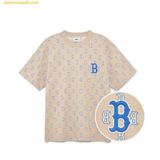  Áo Phông MLB Classic Monogram Full-Panel Pattern Short-Sleeve T-Shirt BOS (L.Sand) 3ATSM1133-43SAL 