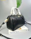  Túi Trống Coach Rowan Satchel Bag Màu Đen Trơn CV962 