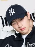 Mũ Lưỡi Trai MLB New Fit Structure Ball Cap New York Yankees 3ACP0802N-50NYS Navy 