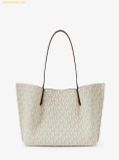  Túi Tote Michael Kors Emilia Large Logo Tote Bag 35S1GU5T7B Trắng Logo 