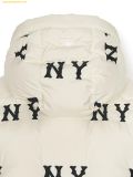  Áo Khoác Phao MLB Women's Megagram Embroidered Tube Hooded Crop Padded NY (D.Cream) 3FDJG1046-50CRD 