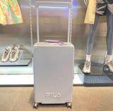  Vali Fila Embossed Logo - Size Ký Gửi 24 Màu Xám Bạc 