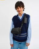  Túi Đeo Chéo Coach Axel Crossbody Signature Canvas Đen Logo 