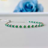  Lắc Tay, Vòng Tay Swarovski Subtle Braceletround Cut, Green, Rhodium Plated 5632064 