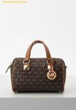  Túi Trống Michael Kors Grayson Bag And Keychain Nâu Logo 